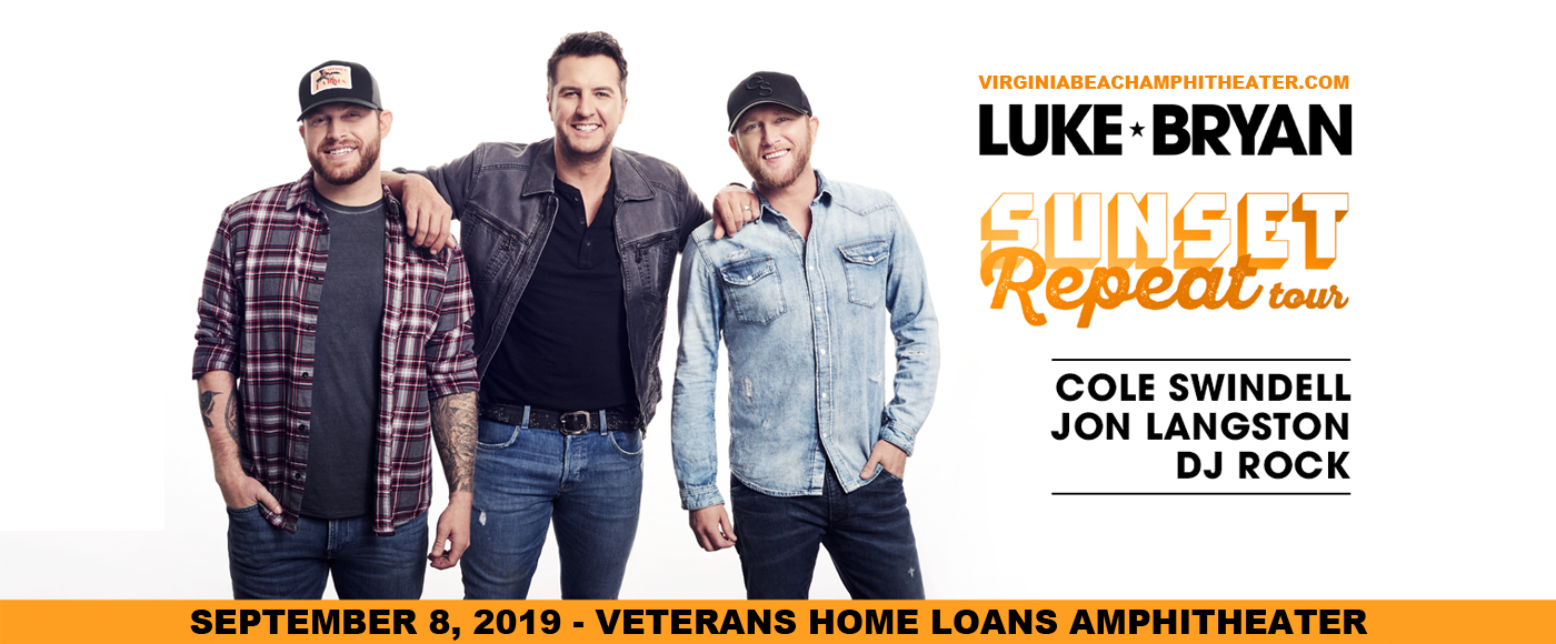 Luke Bryan, Cole Swindell & Jon Langston. at Veterans United Home Loans Amphitheater