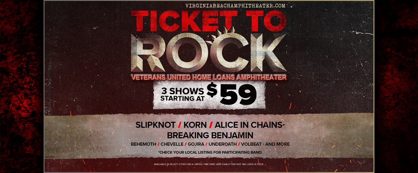 2019 Ticket To Rock Tickets (Includes All Performances) at Veterans United Home Loans Amphitheater