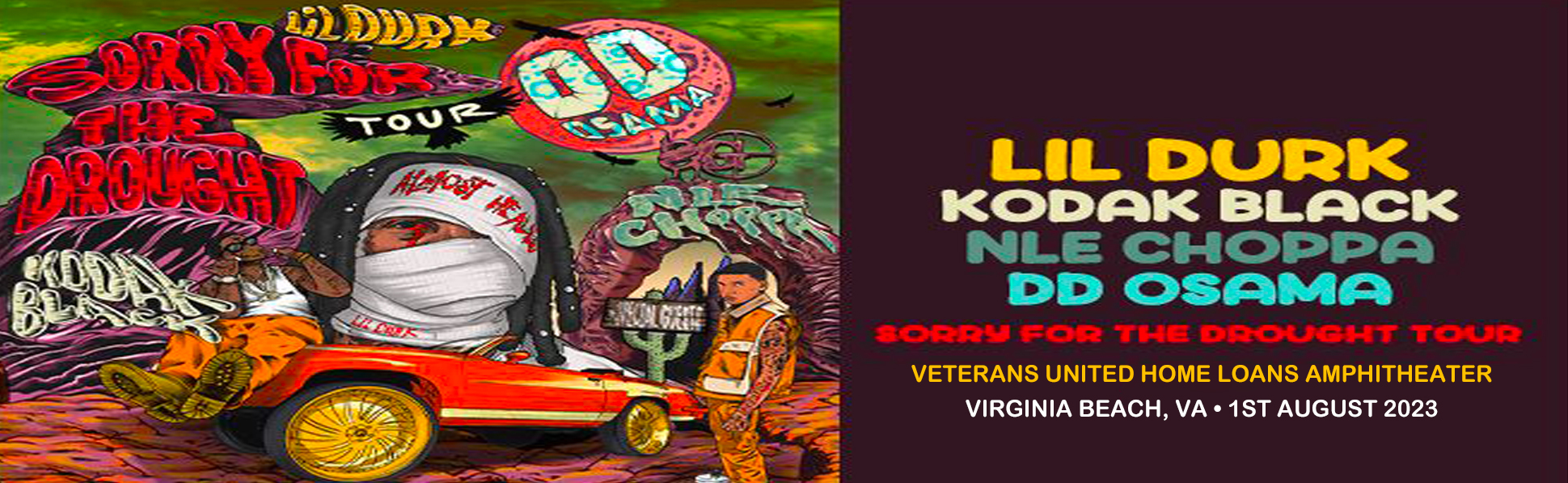 Lil Durk, Kodak Black & NLE Choppa at Veterans United Home Loans Amphitheater