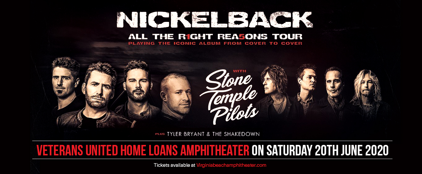 Nickelback, Stone Temple Pilots & Tyler Bryant and The Shakedown [CANCELLED] at Veterans United Home Loans Amphitheater
